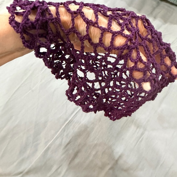 Purple Crochet Lace Bralette - Picture 2 of 2